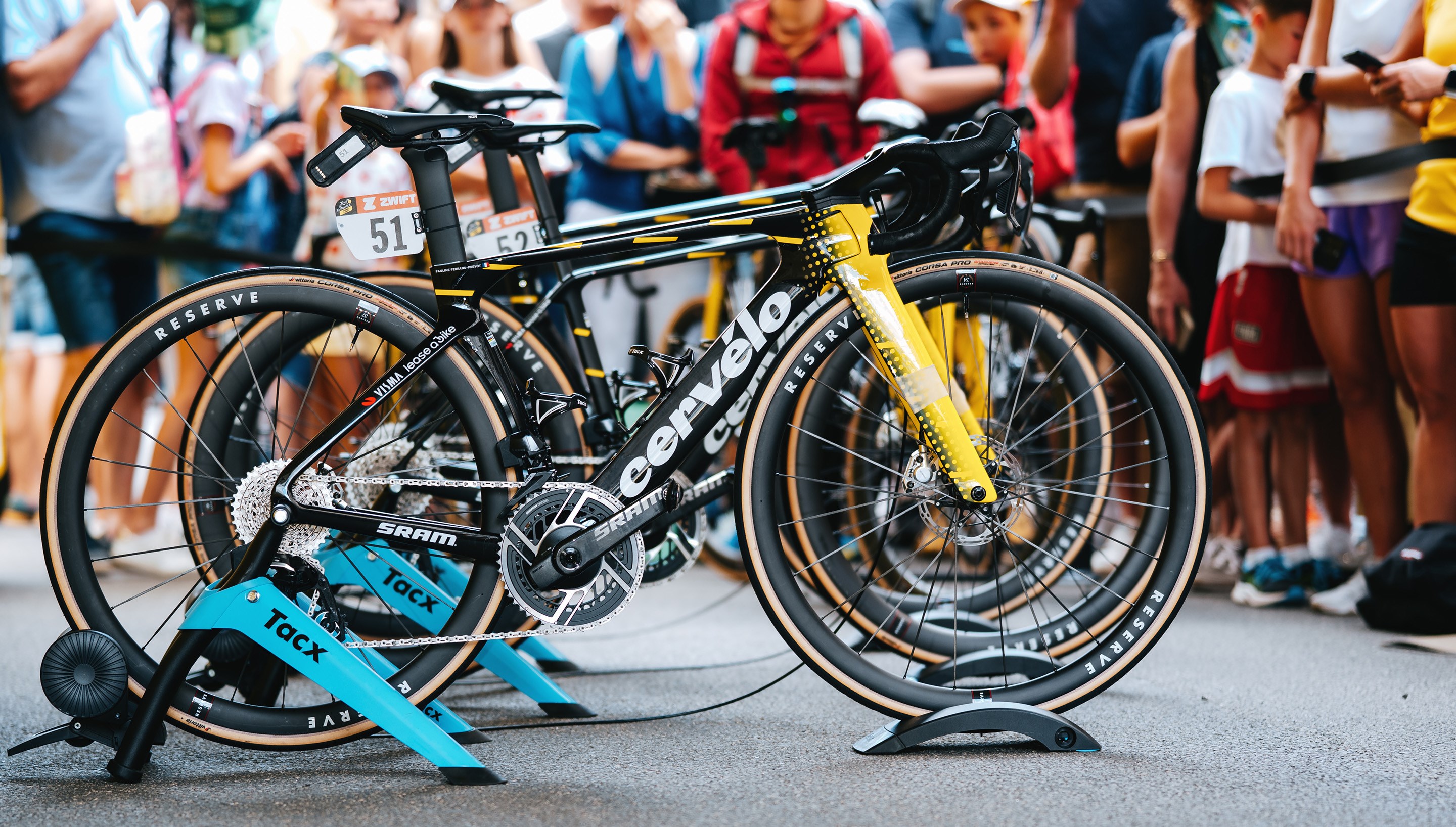Red Bull Bora Specialized road bike with SRAM RED AXS