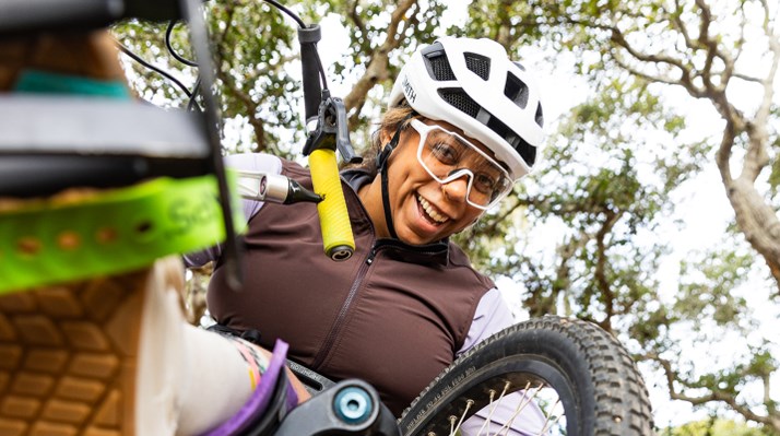 Annijke Wade on her SRAM-equipped Bowhead adaptive MTB