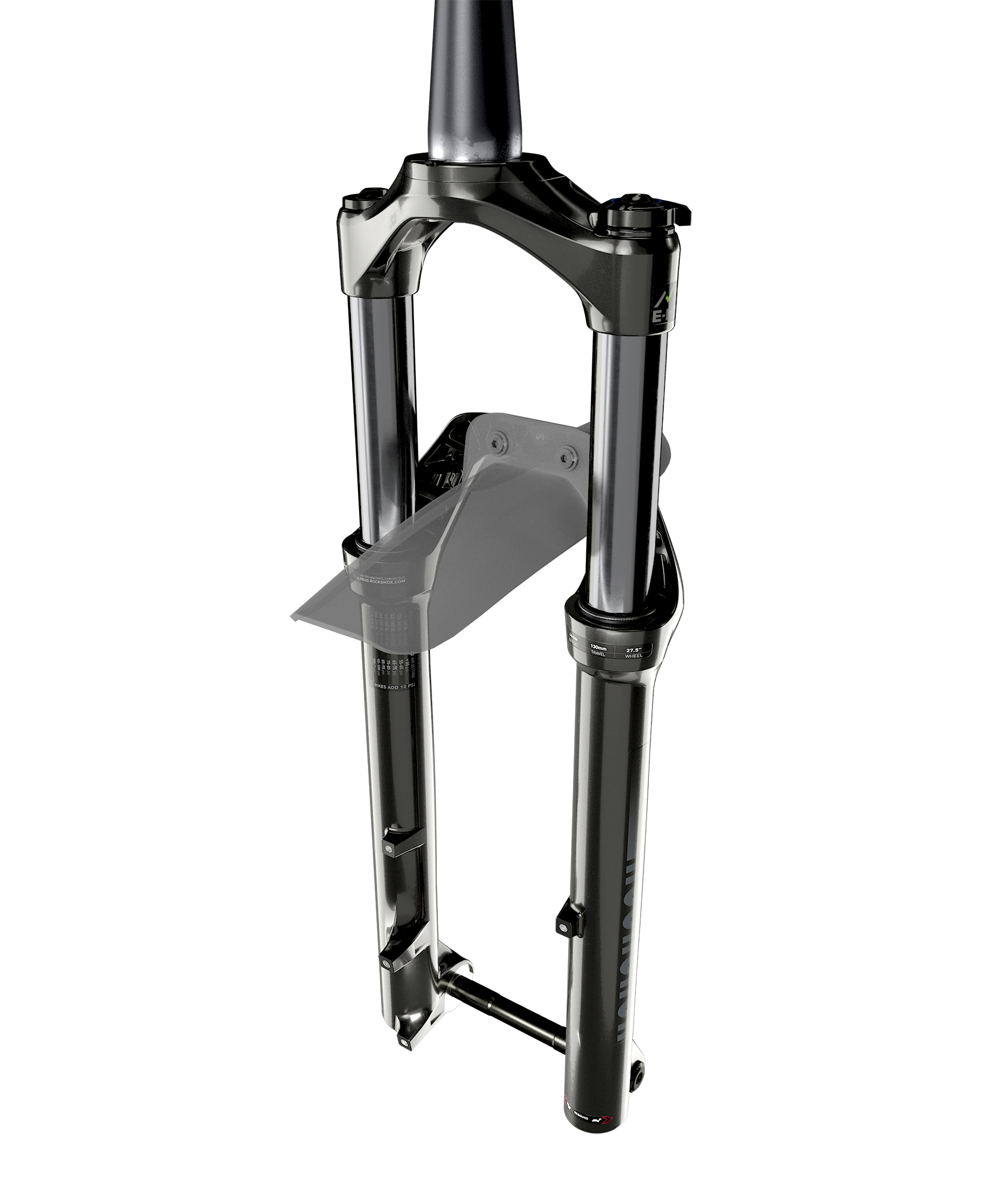 RockShox Recon Silver RL D1 サスペンションフォーク 27.5インチ Air 120mm 1-1 8インチ QR Rake: 42mm ブラック
