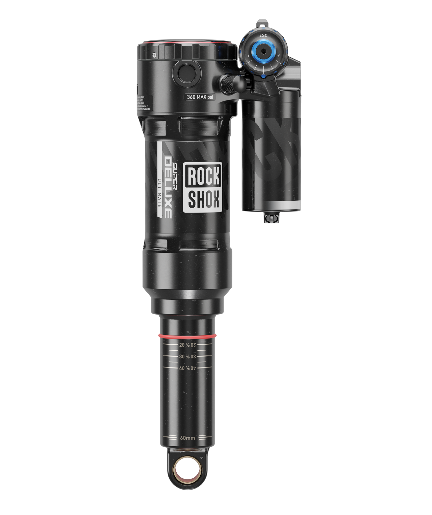 RockShox AM RS DLX ULT RCT 190X45 0L1 LNL 38SS C1 - Ammortizzatore Posteriore Per Mountain Bike. Molla Pneumatica Lineare, Regolazioni RCT, Forza Di Blocco 380lb. - 3