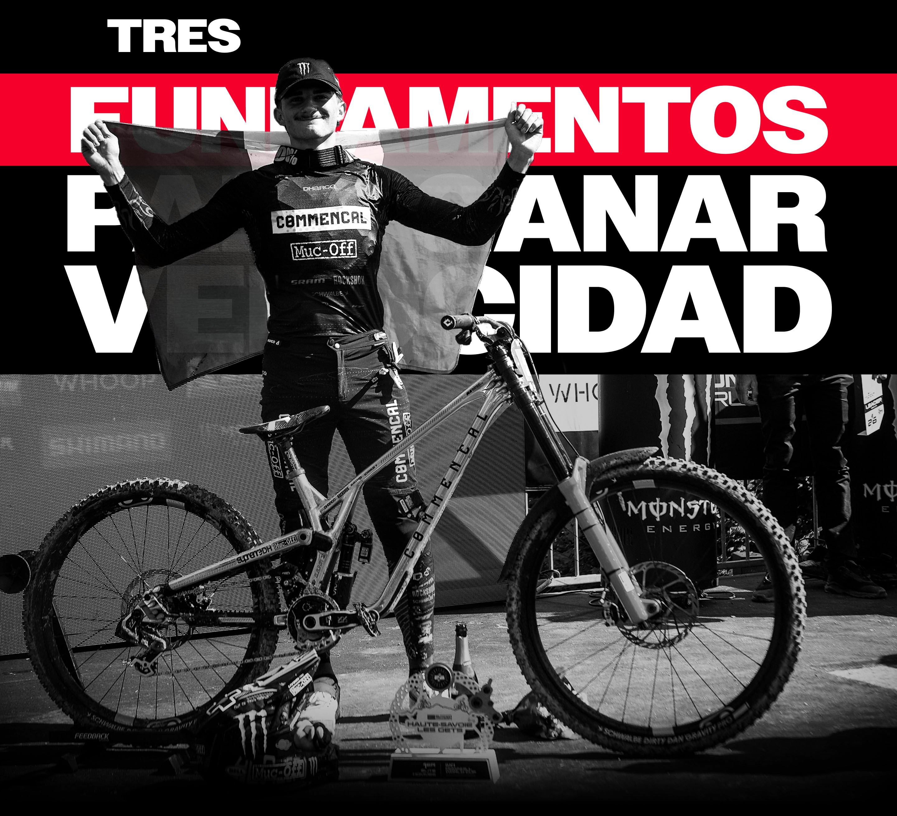Vali Höll celebrating UCI World Championships podium on RockShox BoXXer