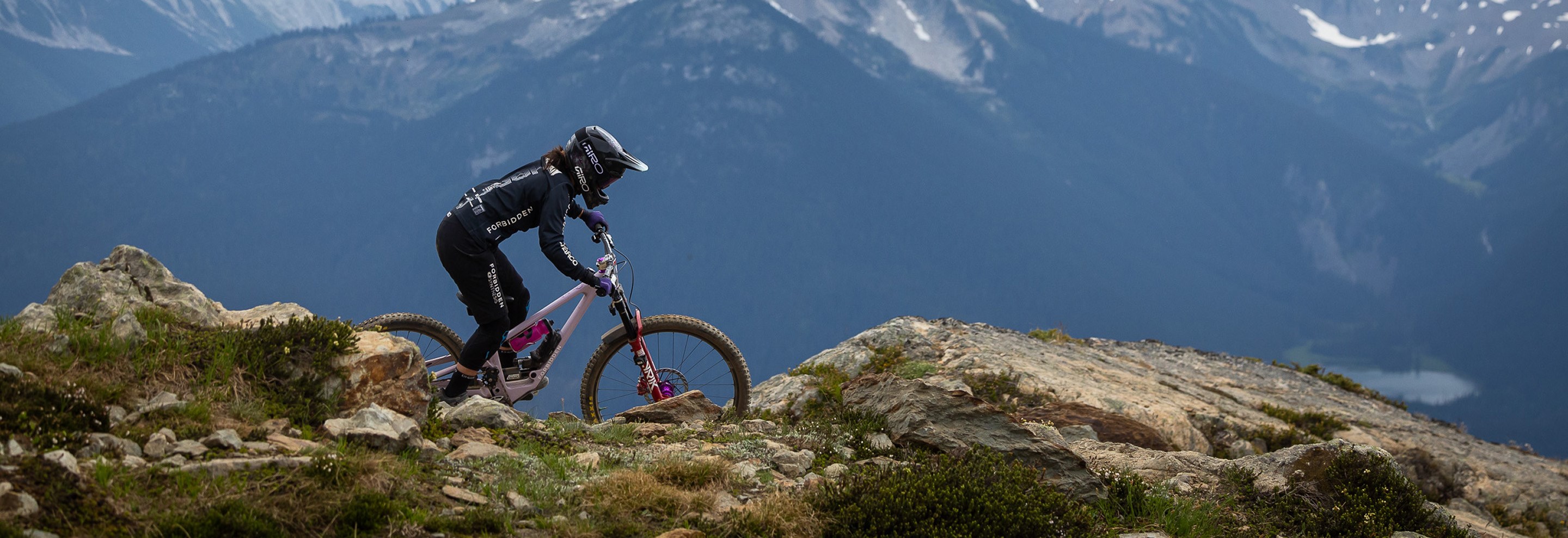 Rider mid air on MTB at sunset