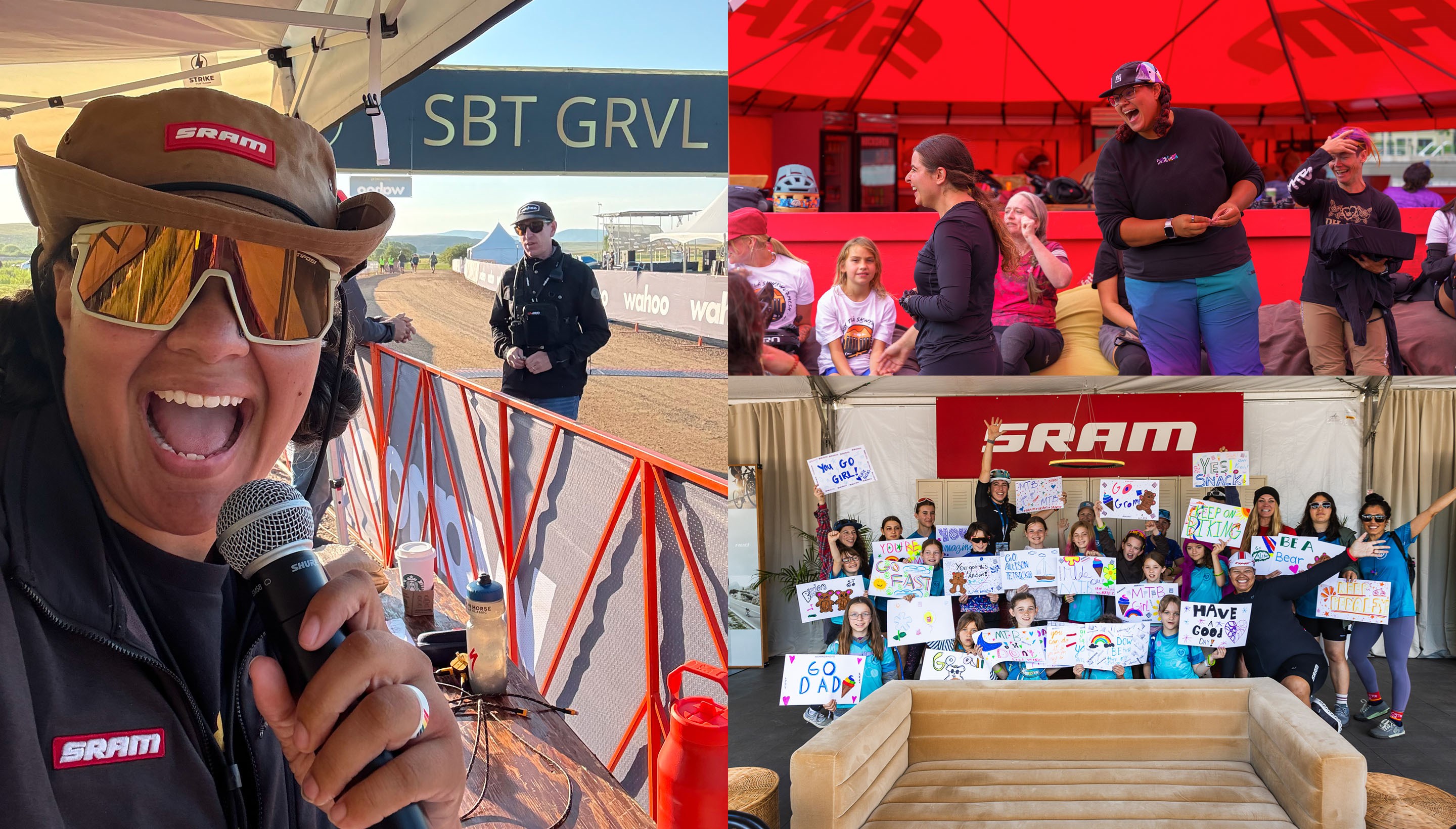 Collage of Alisha Zellner at SRAM Events