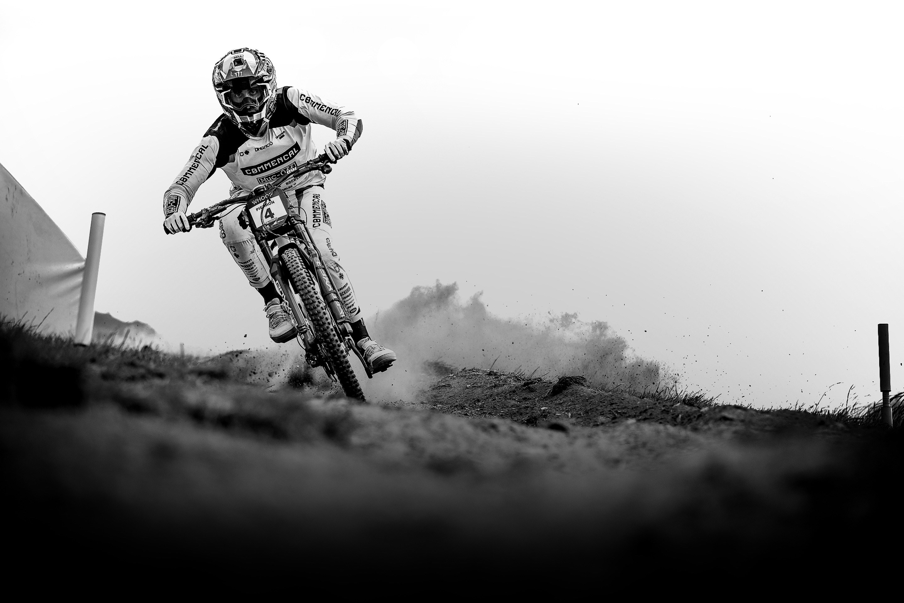 Amaury Pierron riding loose off-camber corner