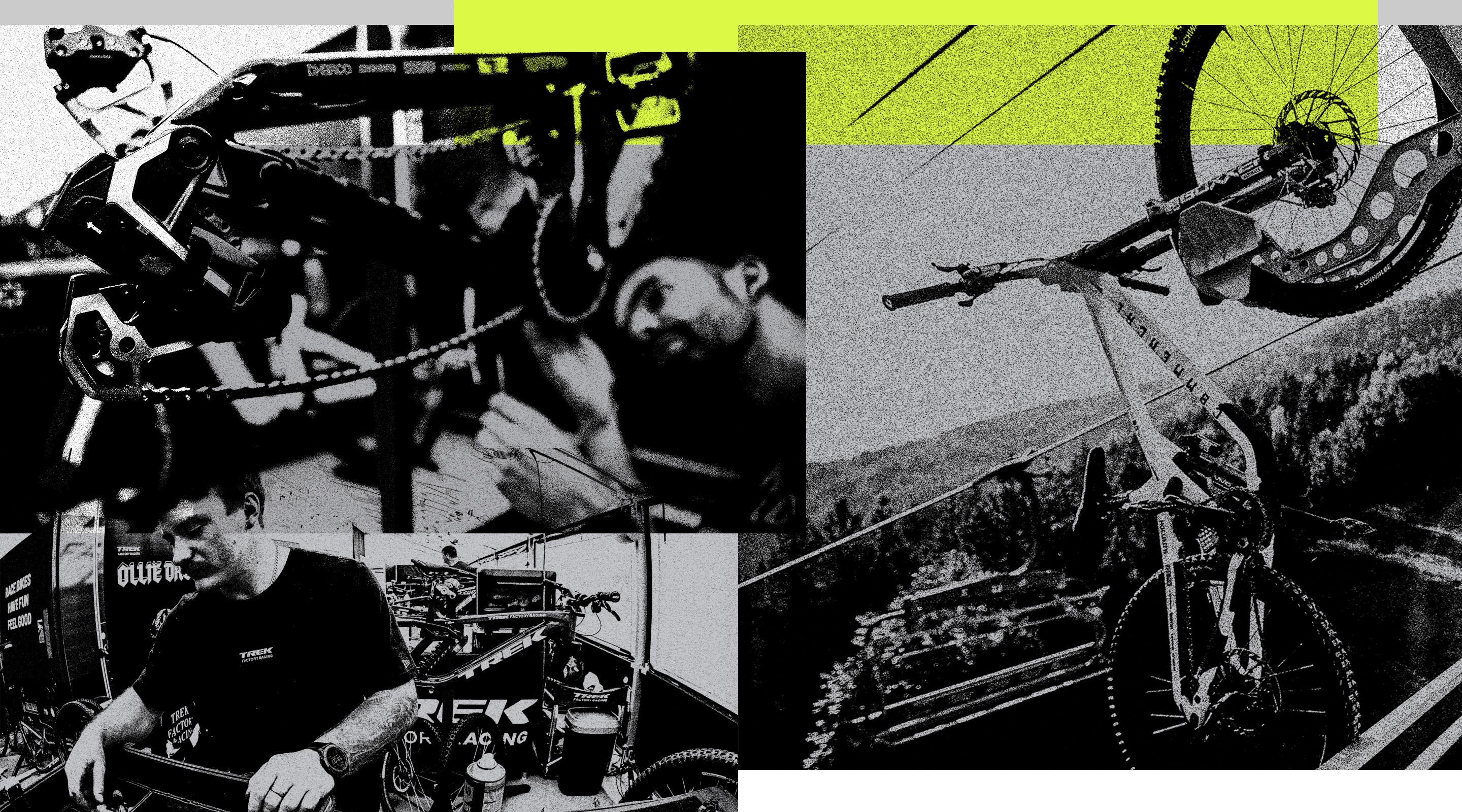 World Cup mechanics working on SRAM XX DH Transmission