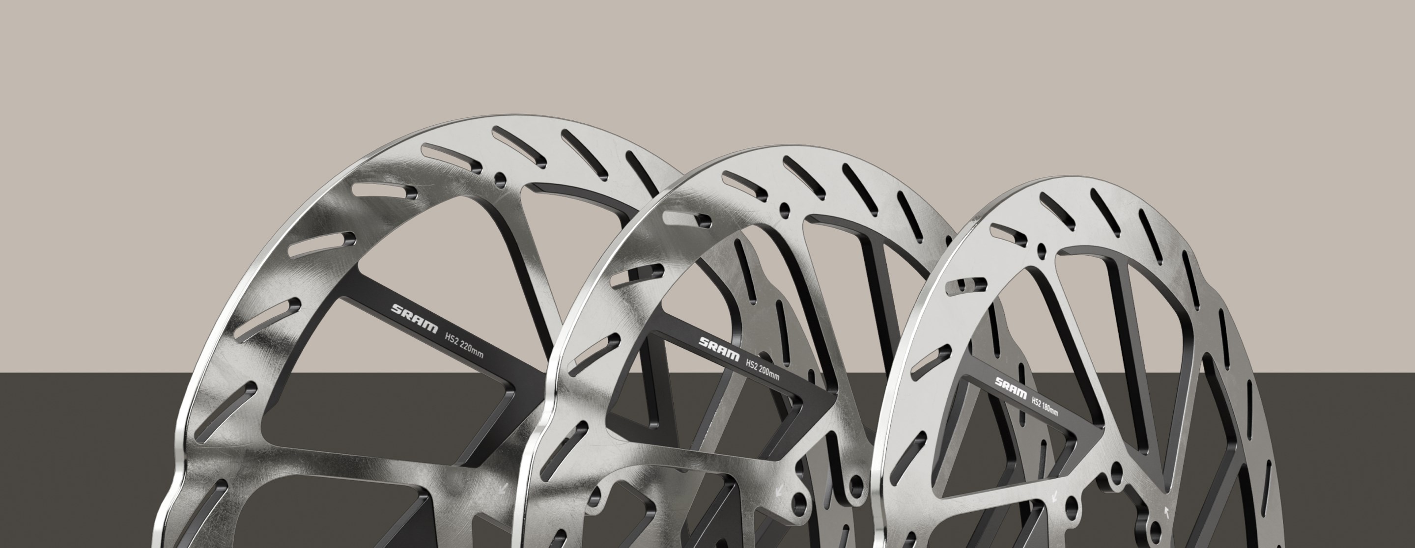 different sized rotors next to each other
