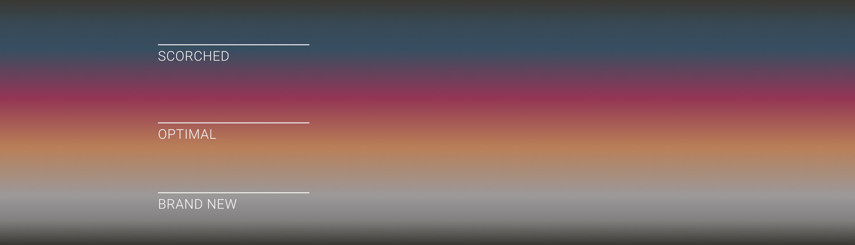 Color chart of heat cycle on rotors