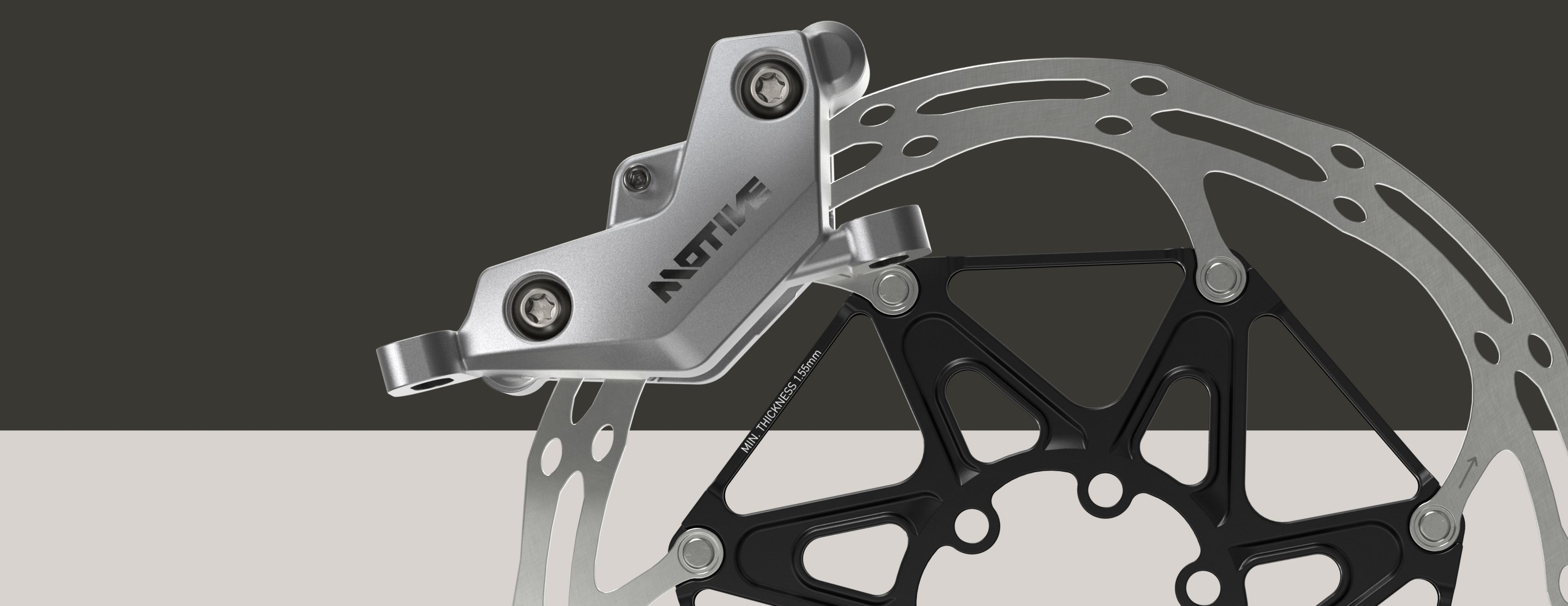 Motive brake caliper on Rotor