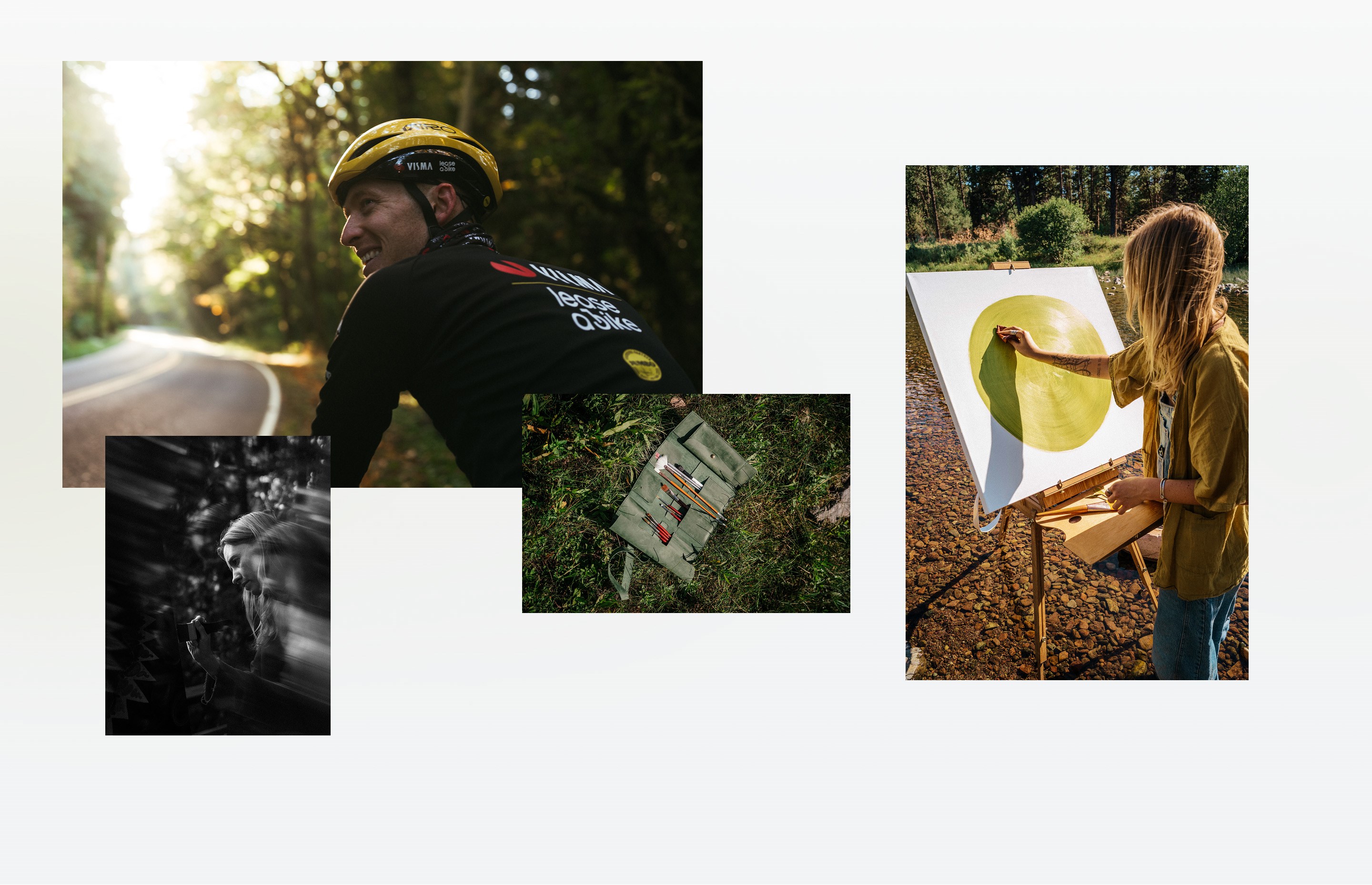 Matteo Jorgensen collaborates with visual artist Annabelle Terry on custom Cervelo road bike frame