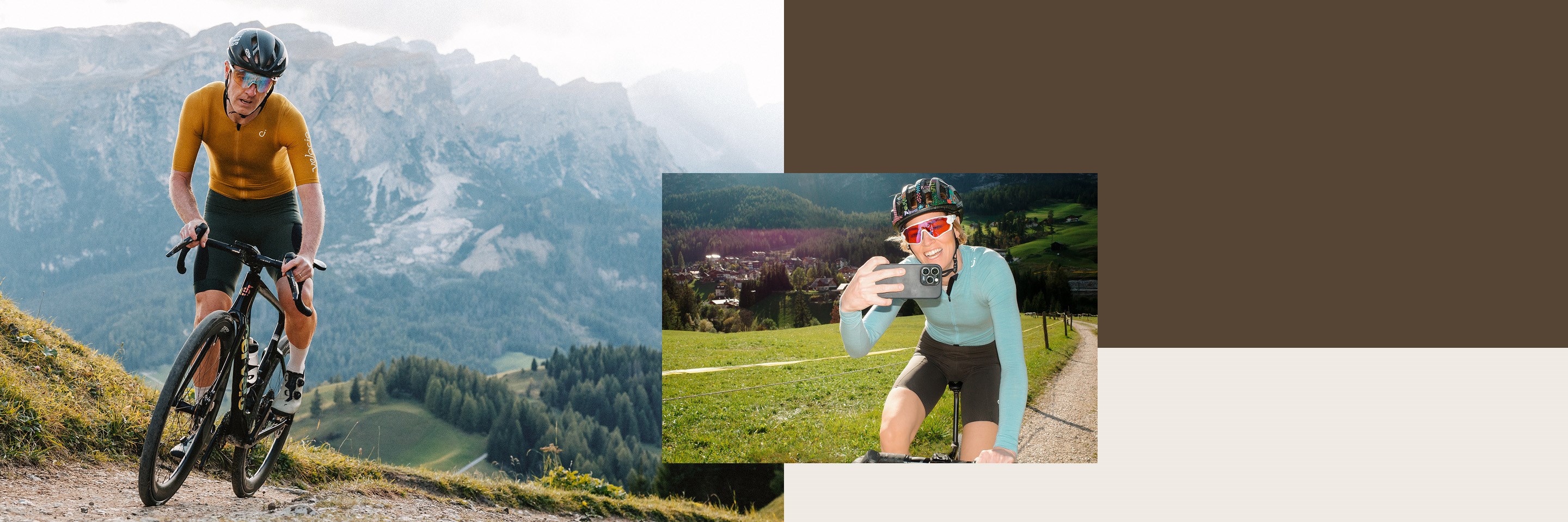 Collage of gravel rider on 303 XPLR wheels.