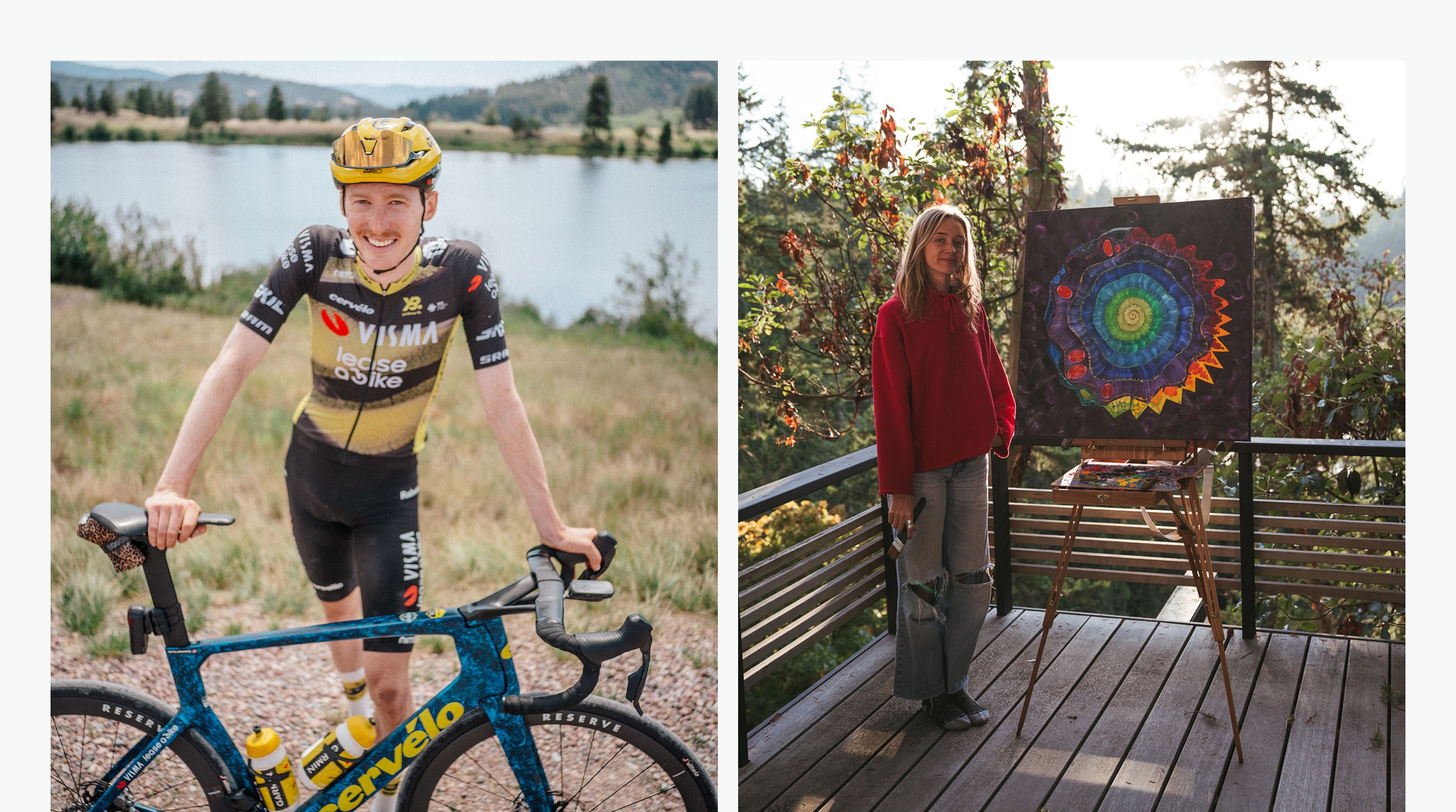 Rider Matteo Jorgenson and Artist Annabelle Terry