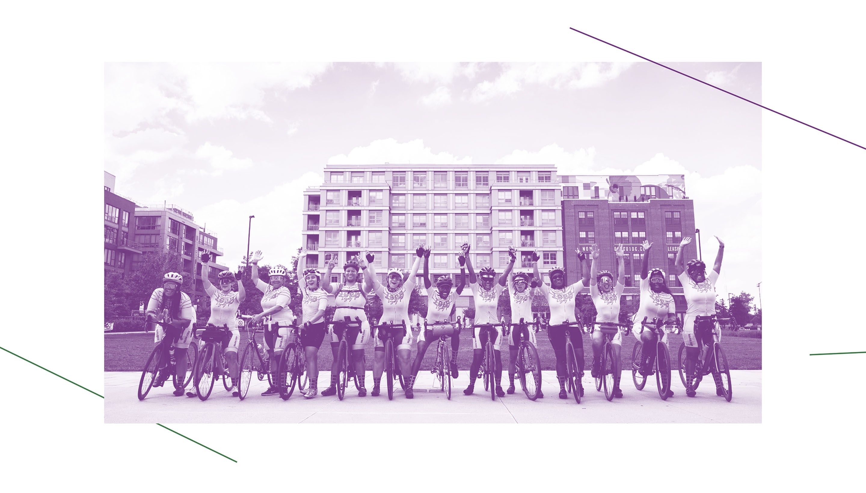 Team Photo of Major Knox cycling group.