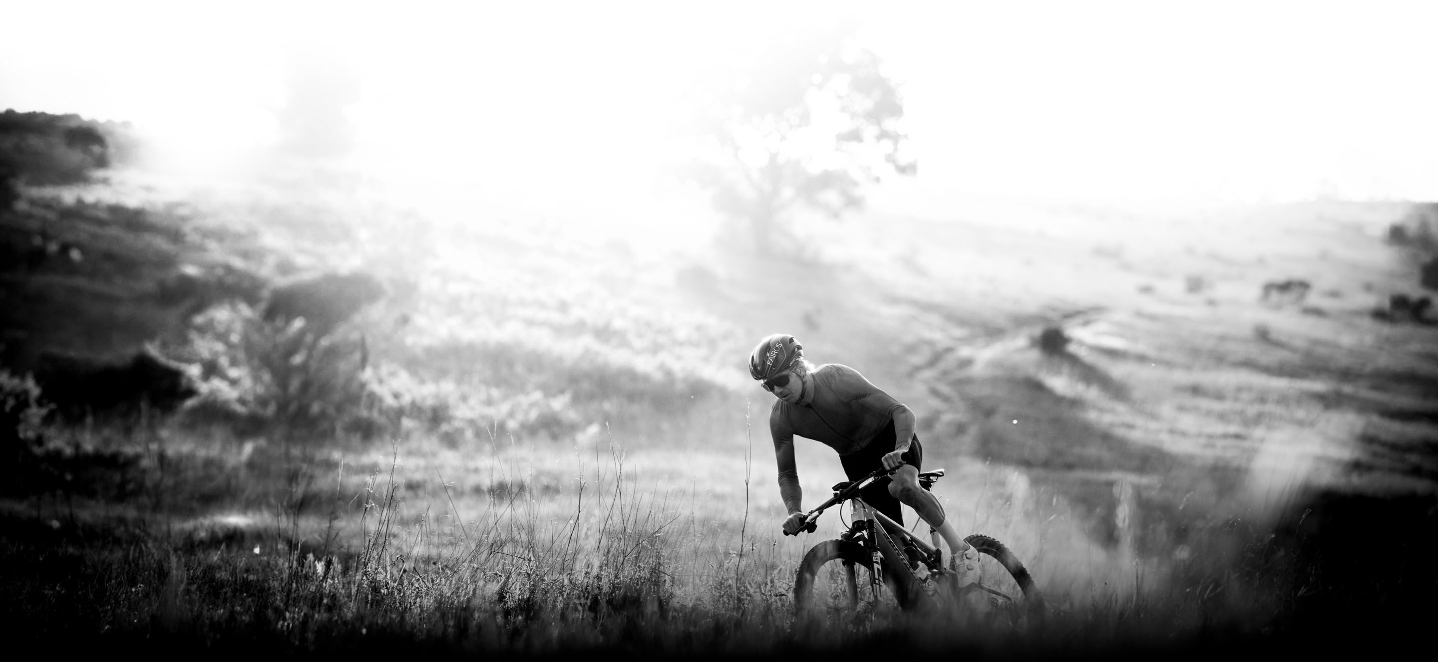Rider on Rockshox Flight Attendant Bike