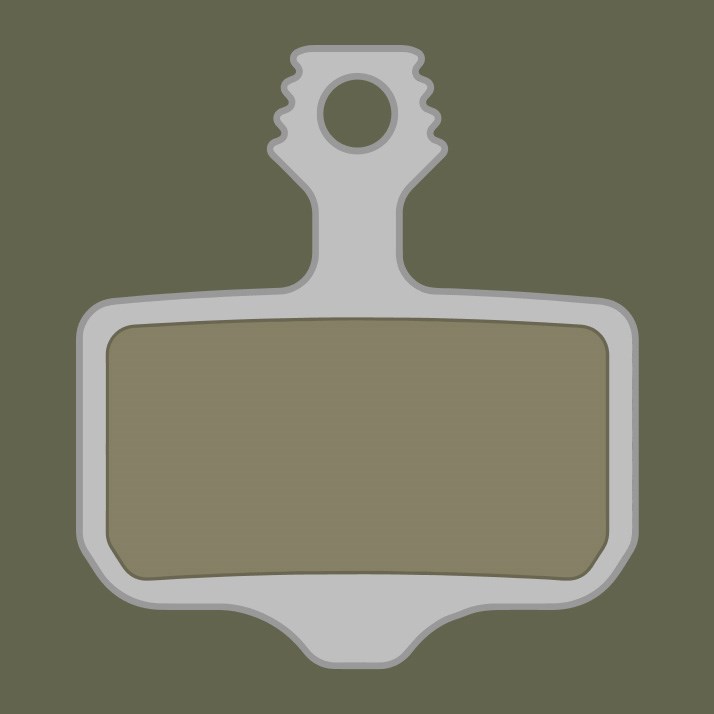 Silver aluminum brake pad