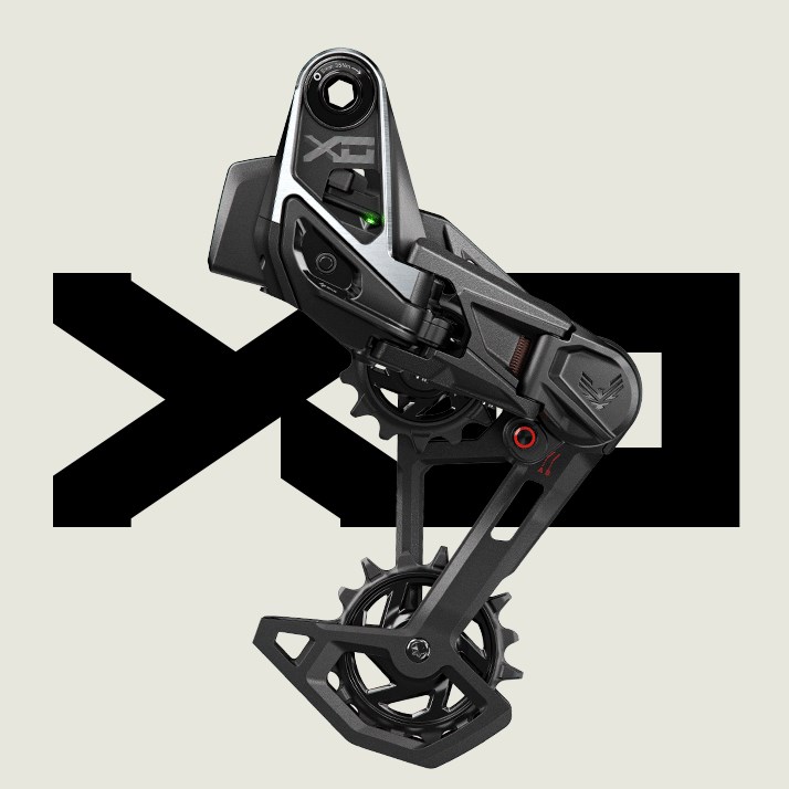 A SRAM XX SL rear derailleur.