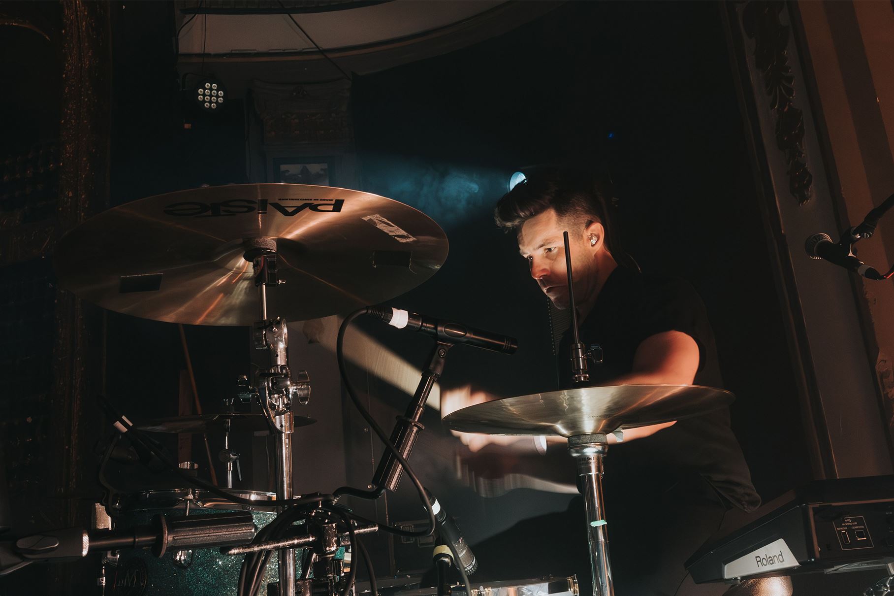 Saint Motel's Greg Erwin in action