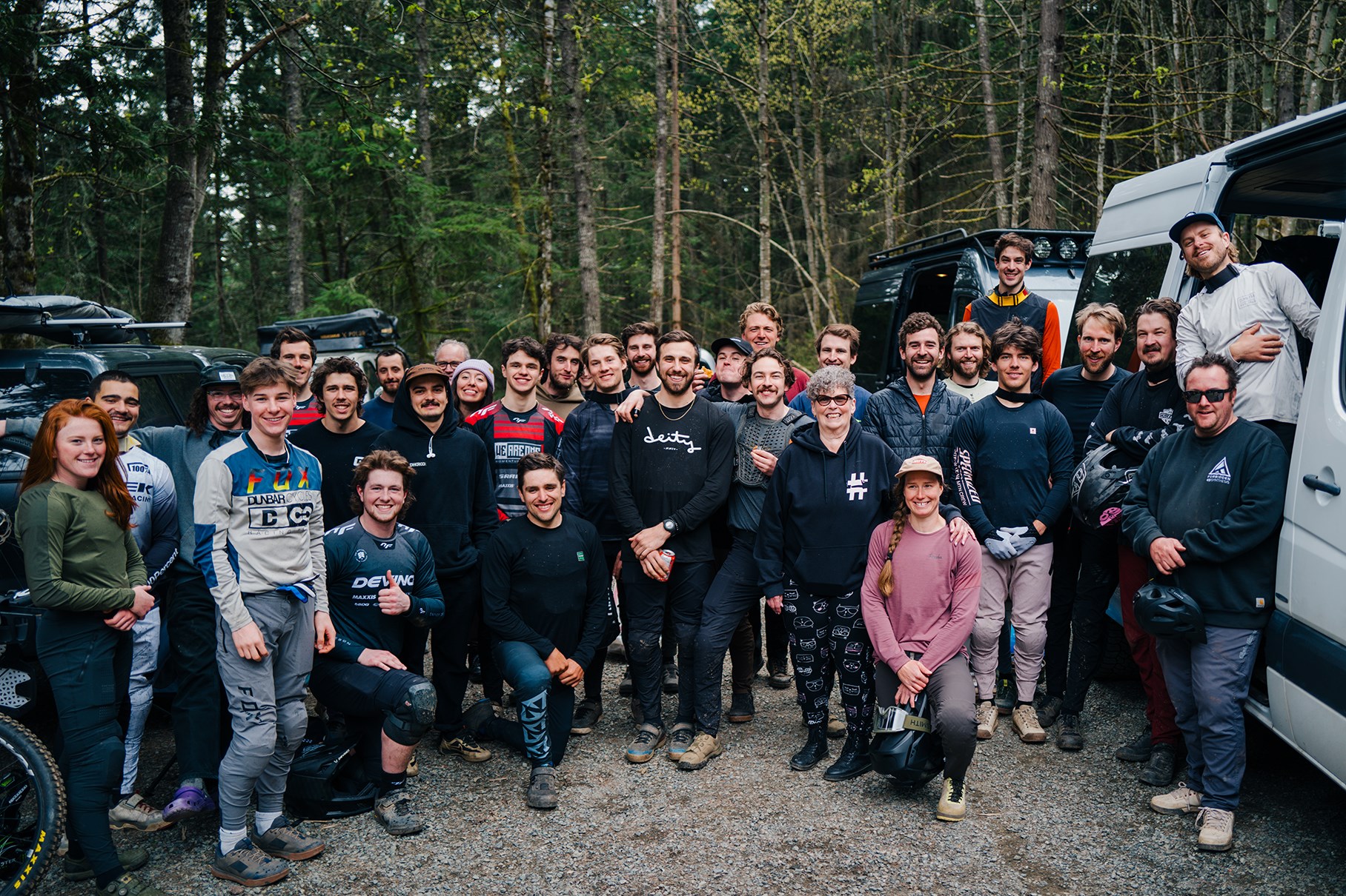 group of riders at prevost