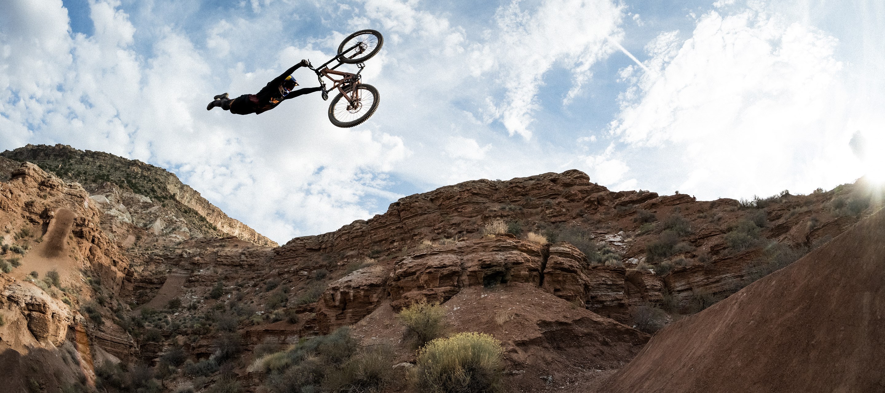 Szymon Godziek sending a Superman off a massive Drop at Red Bull Rampage.