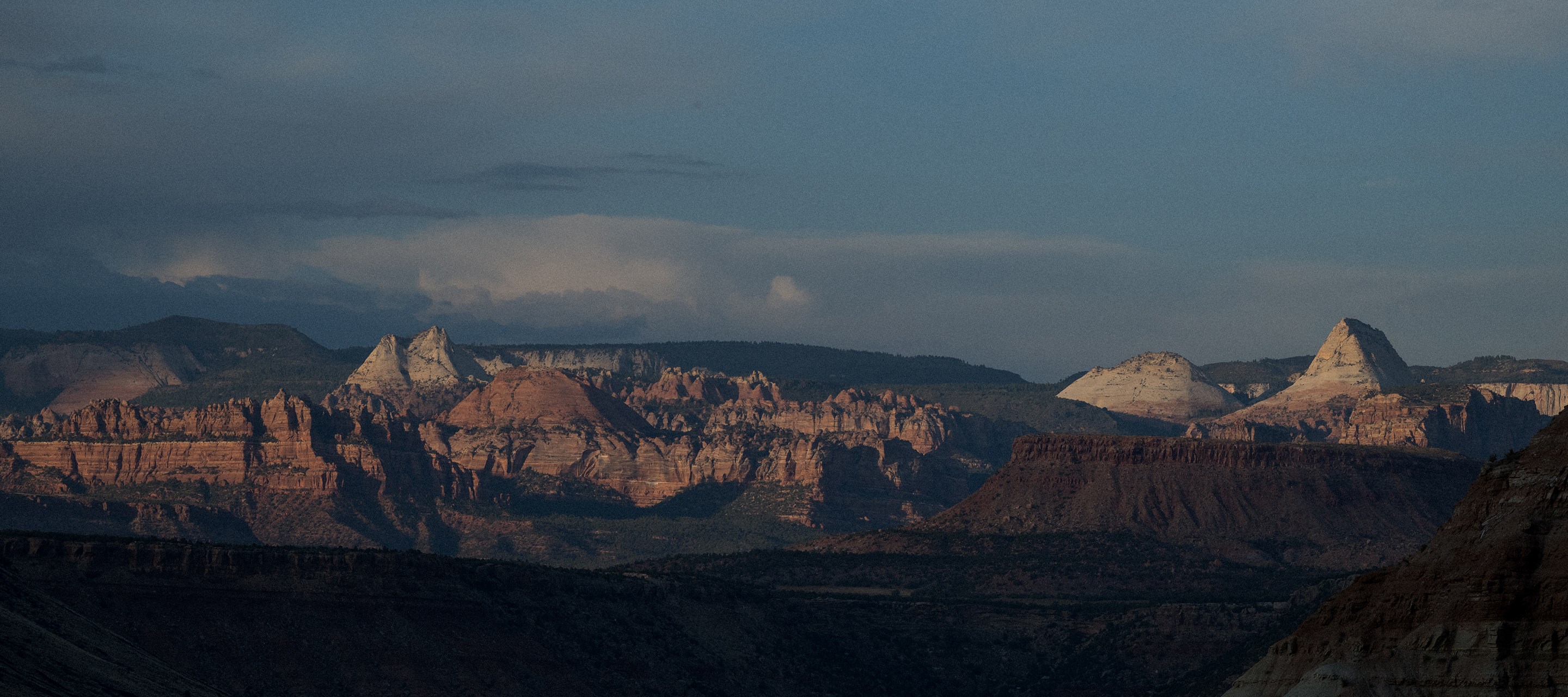 Sunset on the desert in Virgin, Utah.