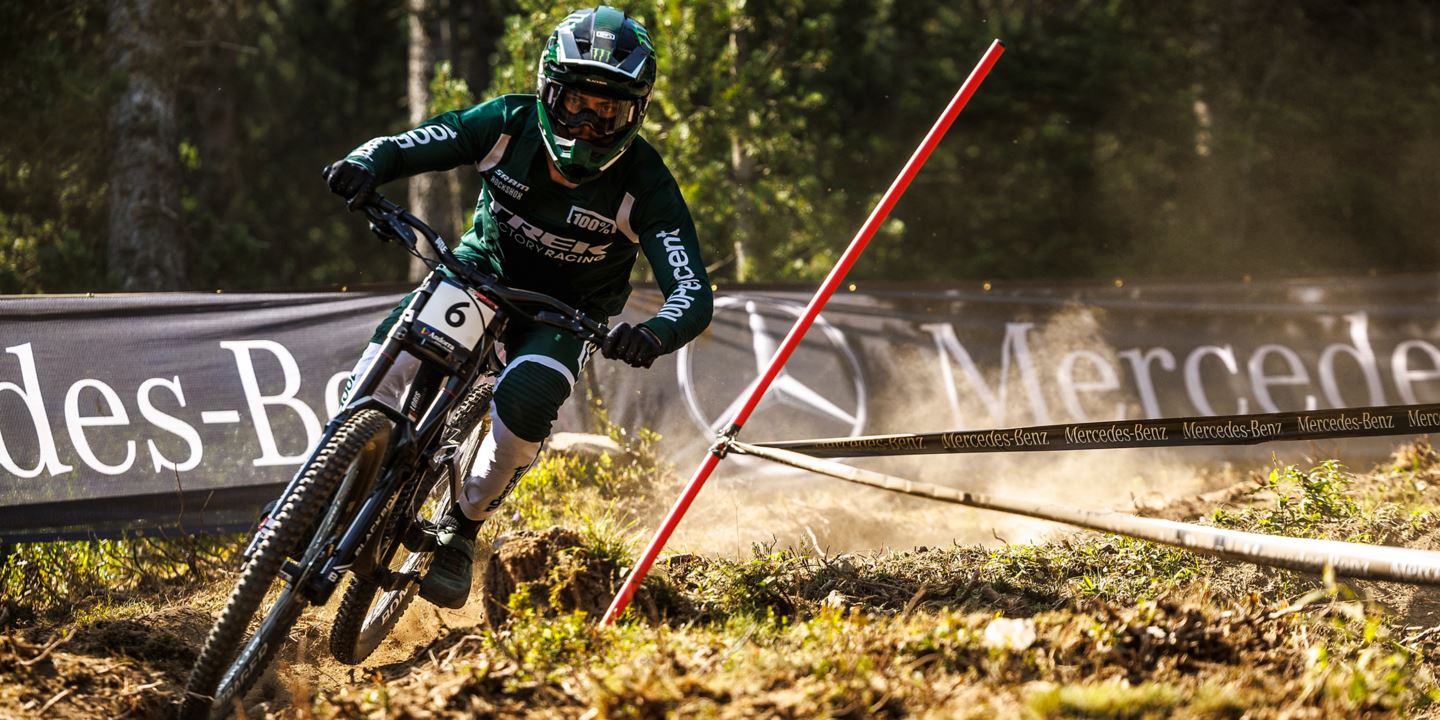 Loris Vergier in his winning race run in Vallnord, Andorra.