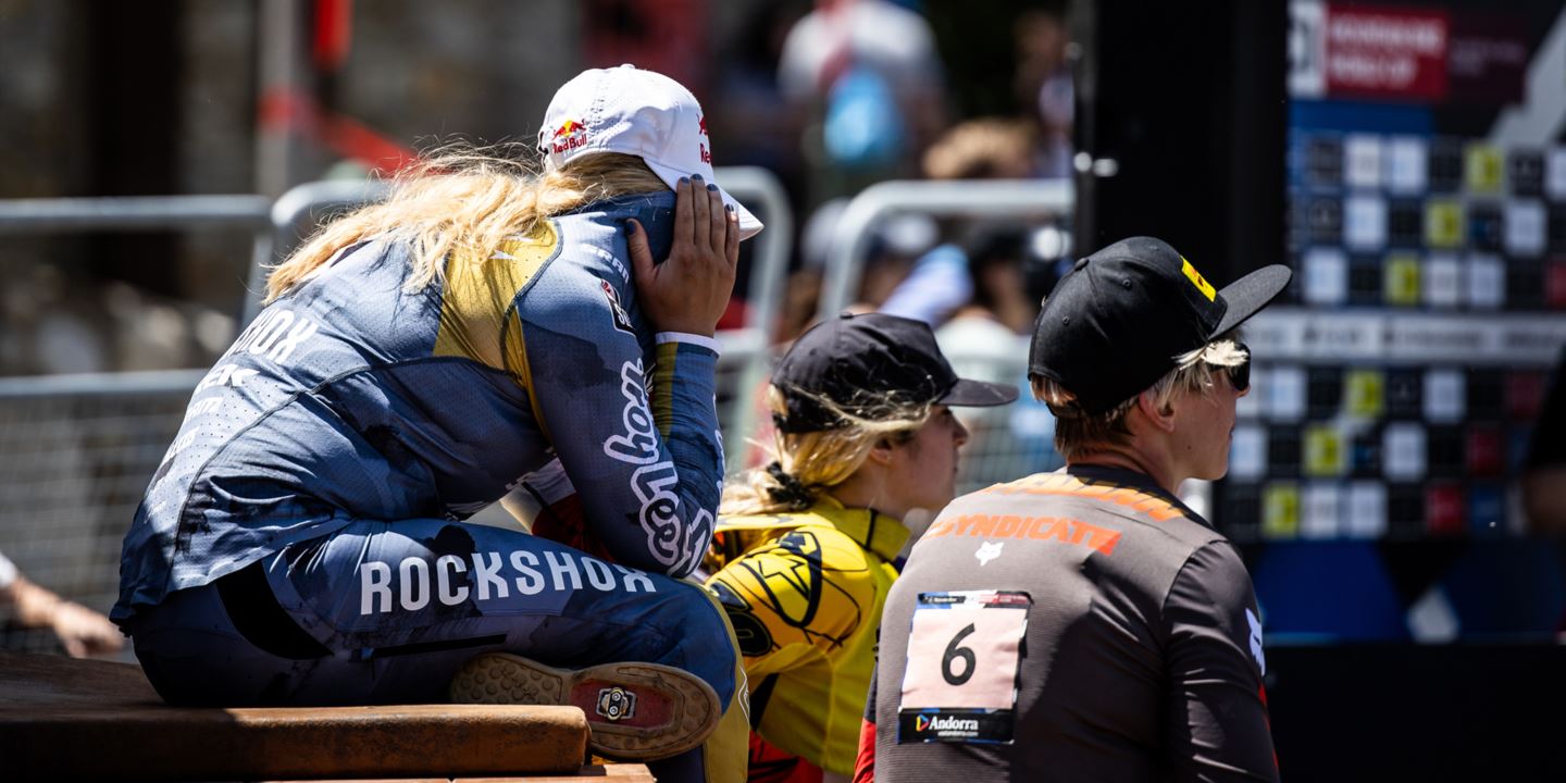 Vali Höll sitting in the hot seat in Vallnord, Andorra.