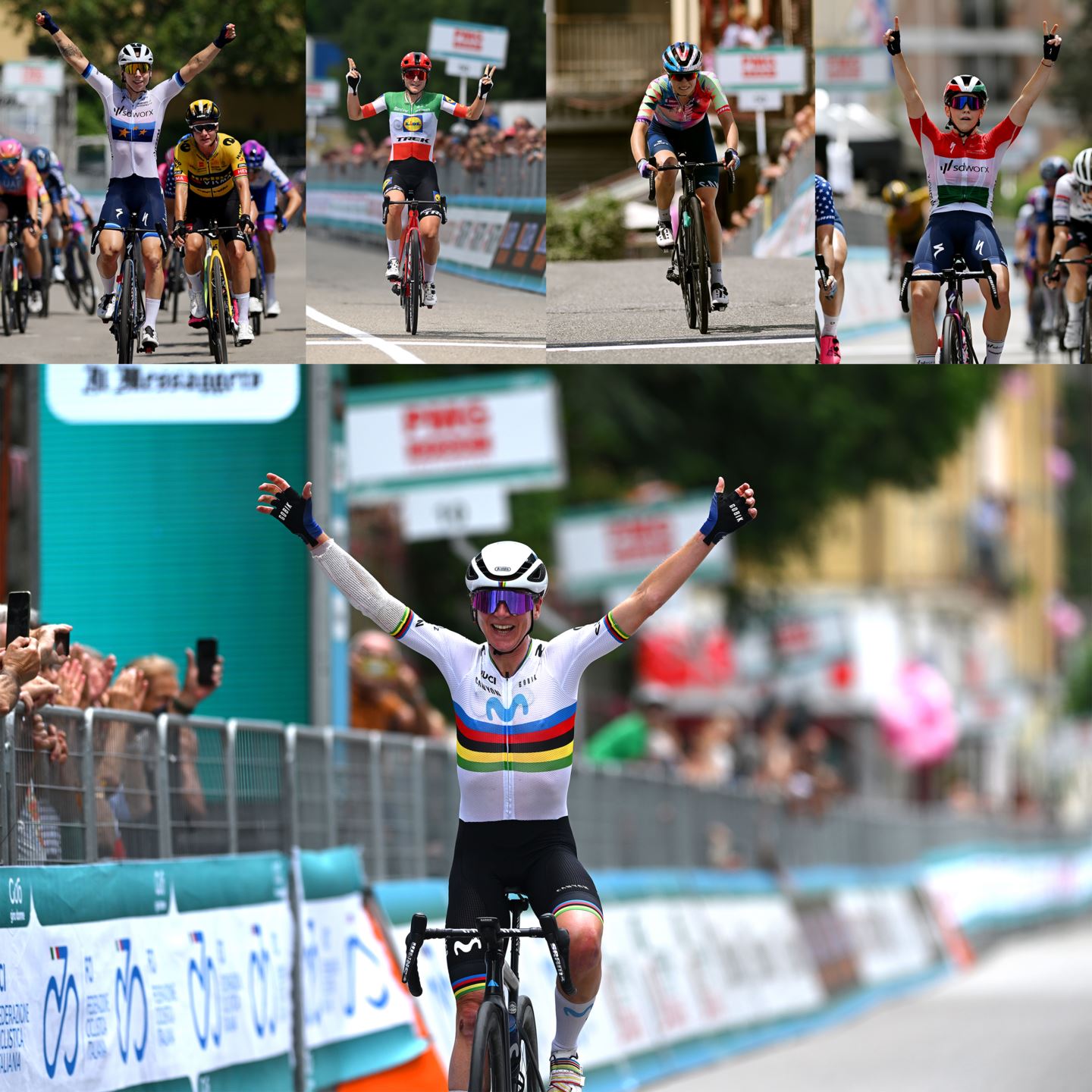 SRAM riders won 7 of 8 Giro Donne stages.