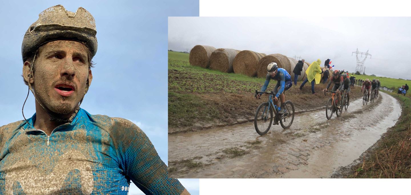 Ivan Garcia Cortina races the 2021 Paris Roubaix, the first muddy edition in a generation.