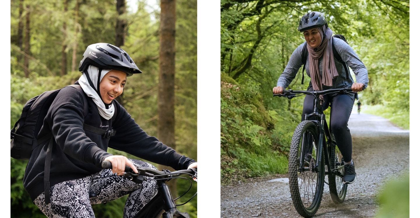 Muslim Women Intro to Mountain Biking weekend.