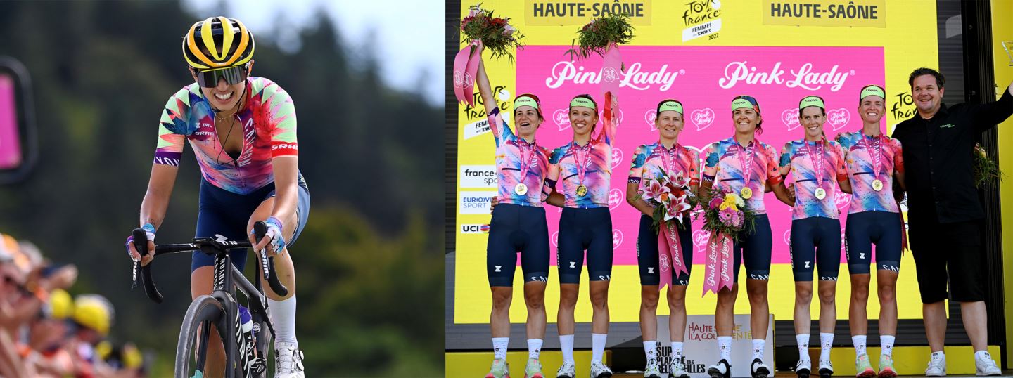 Kasia Niewiadoma and Canyon-SRAM Racing earn Best Team at the Tour de France Femmes.