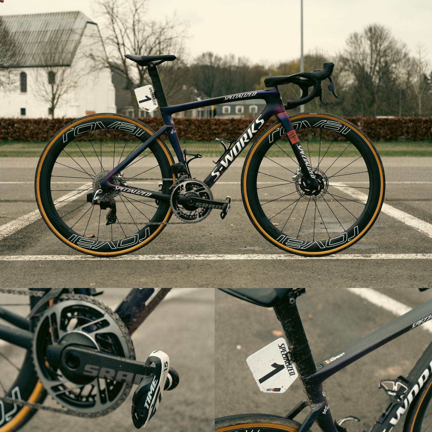 Lotte Kopecky's RED eTap AXS-equipped bike that won the Tour of Flanders.