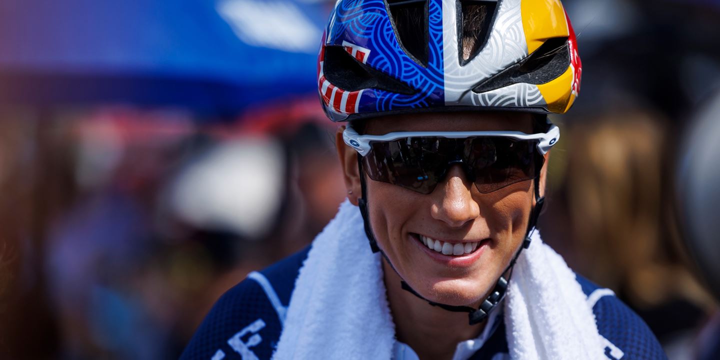 Pauline Ferrand-Prévot before the XCO race.