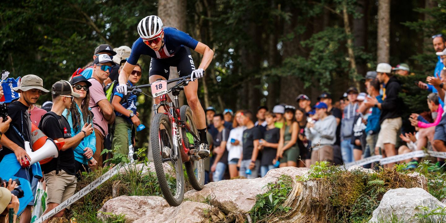 Haley Batten earning a career-best third place in the Elite Women's XCO.