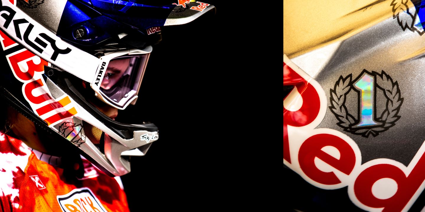 Vali Höll's #1 Red Bull Helmet