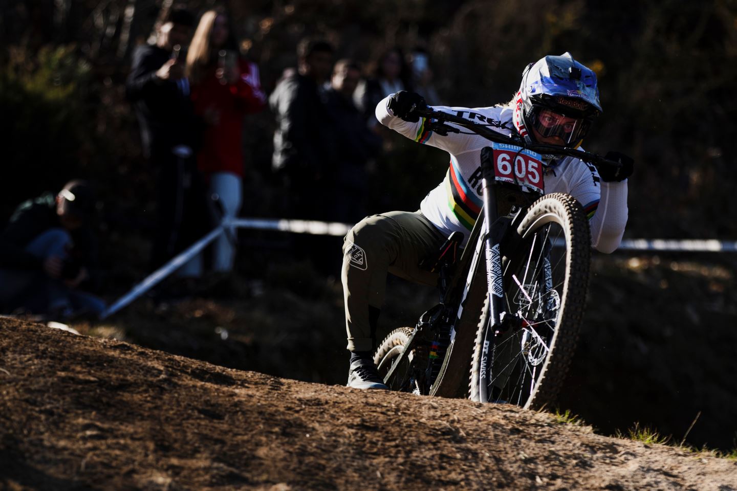 Vali Höll looking intense in her race run at the Portugese Cup in Tarouca, Portugal.