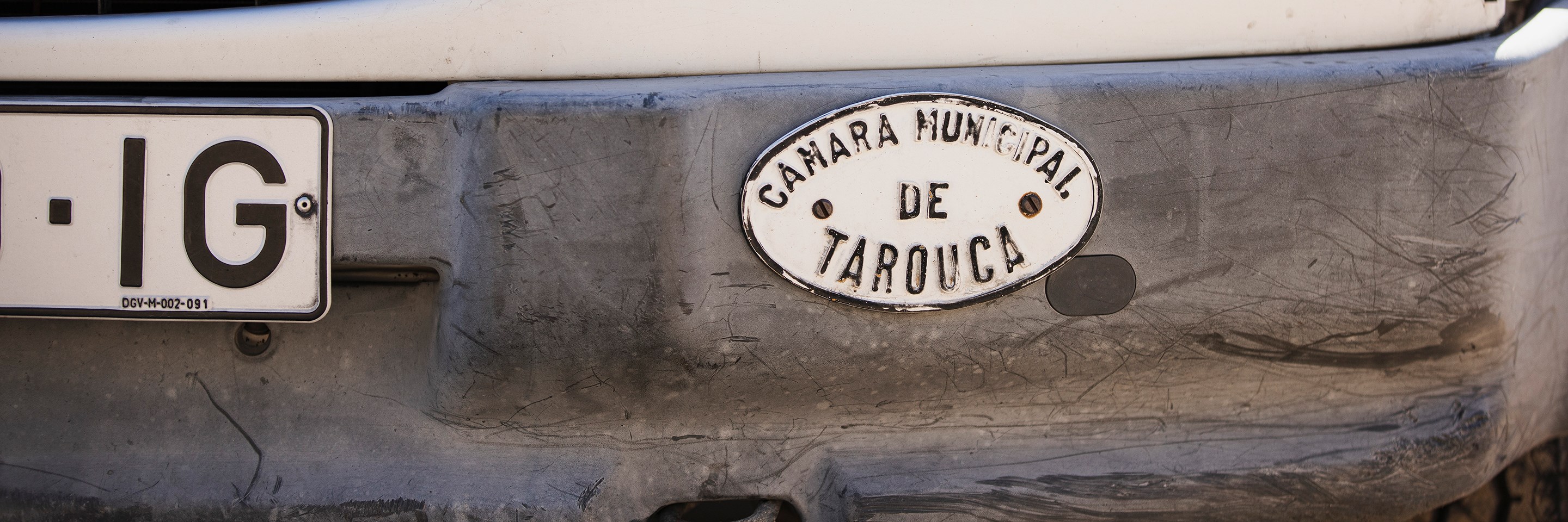 Front bumper of van in Tarouca, Portugal.