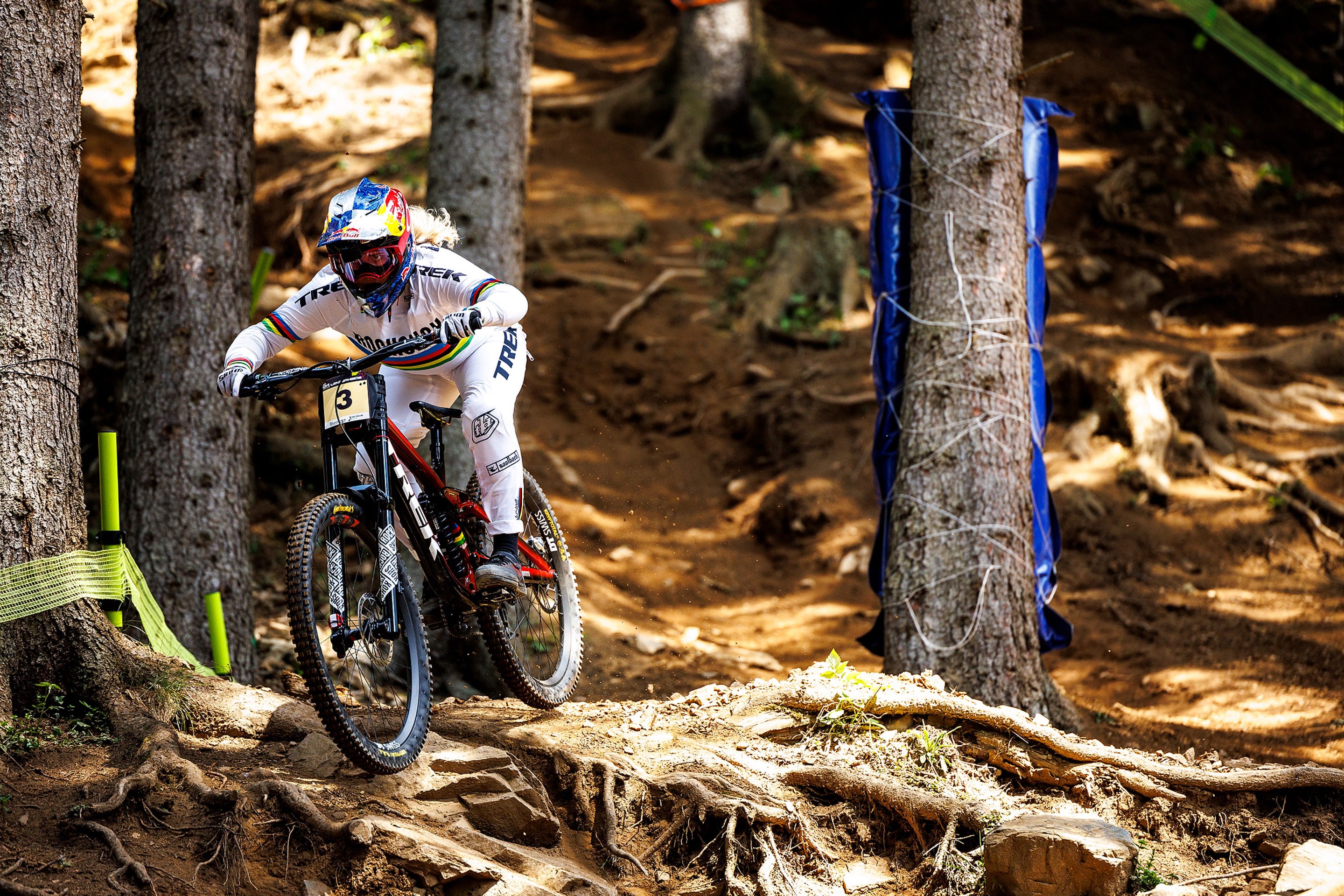Vali Höll racing her Qualification run in Lenzerheide, Switzerland.