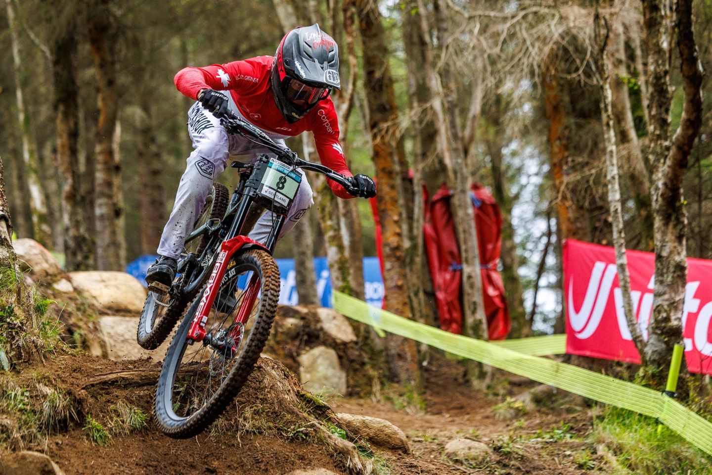 Tegan Cruz racing his finals run at World Champs in Fort William, Scotland.