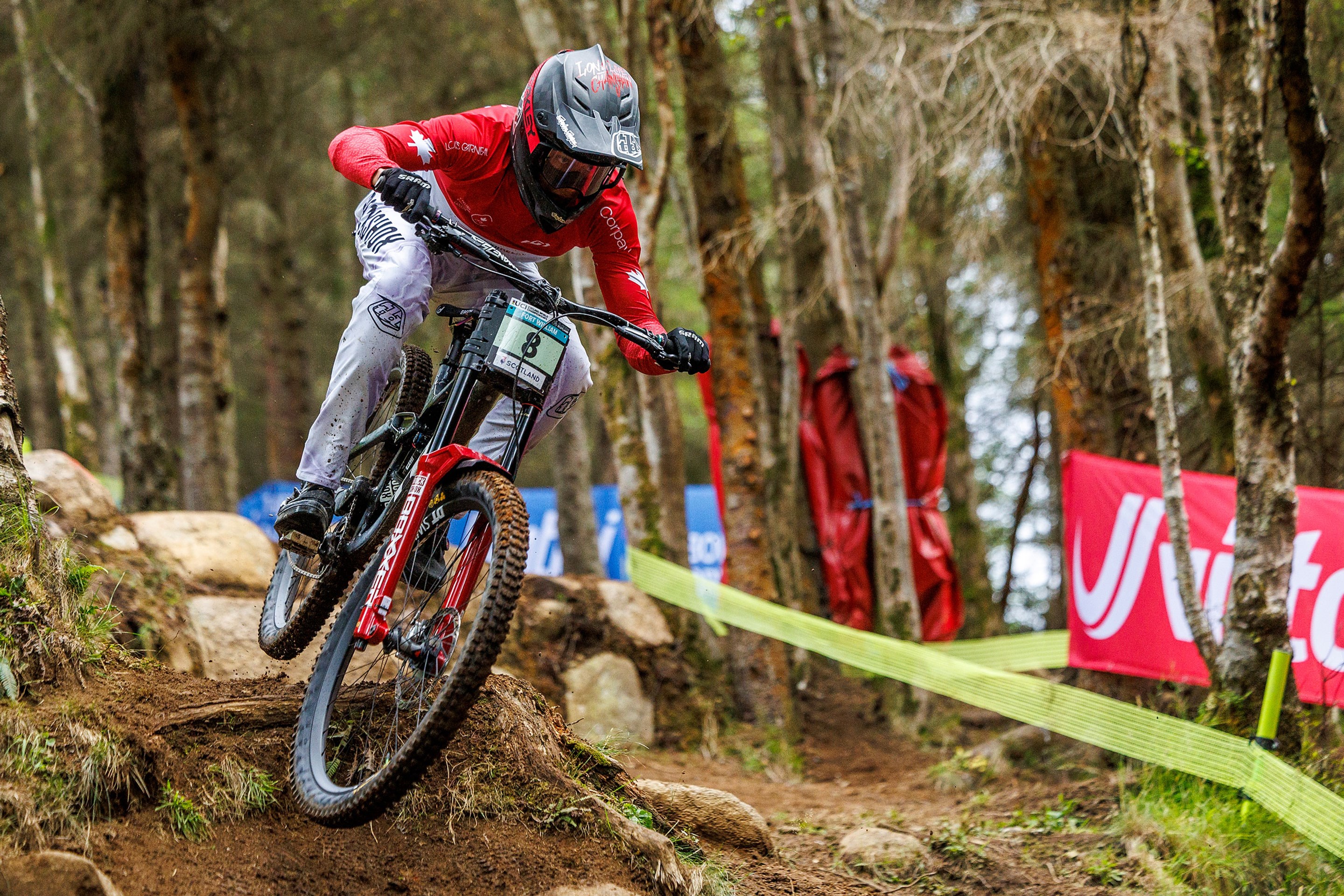 Tegan Cruz racing his finals run at World Champs in Fort William, Scotland.