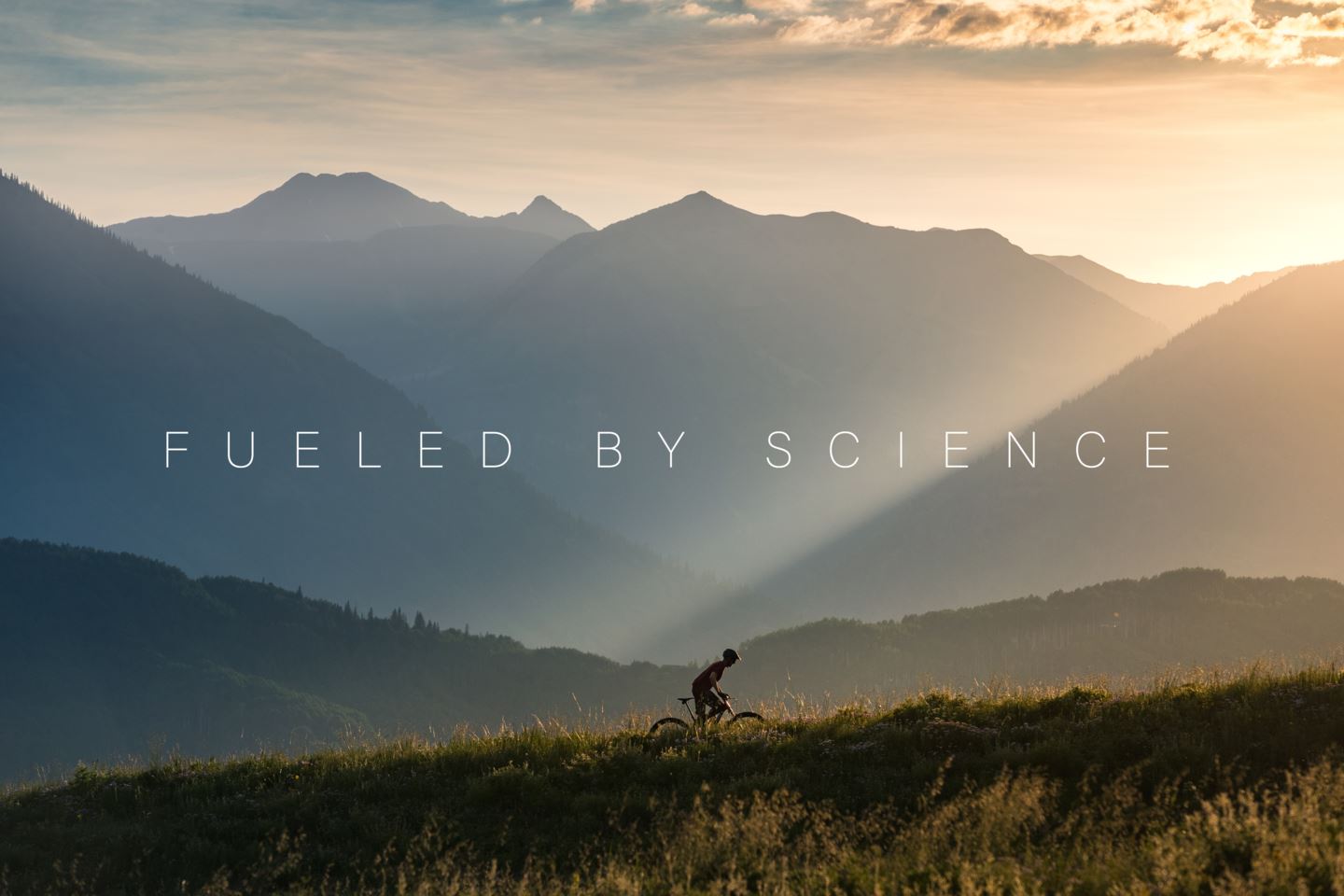 Mountain biker at dawn